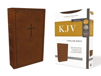 KJV Holy Bible: Thinline, Brown Leathersoft, Red Letter, Comfort Print: King James Version: Holy Bible, King James Version book