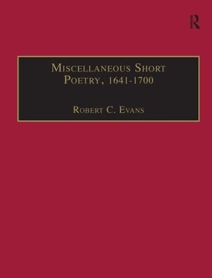 Miscellaneous Short Poetry, 1641-1700 book