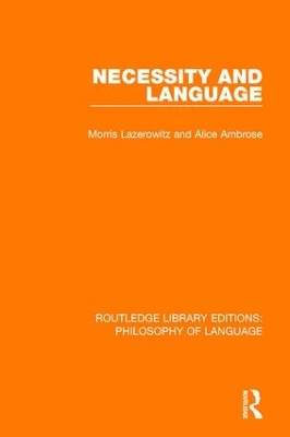 Necessity and Language book