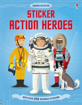 Sticker Dressing Action Heroes book