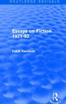 Essays on Fiction 1971-82 book