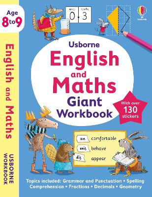 Usborne English and Maths Giant Workbook 8-9 book