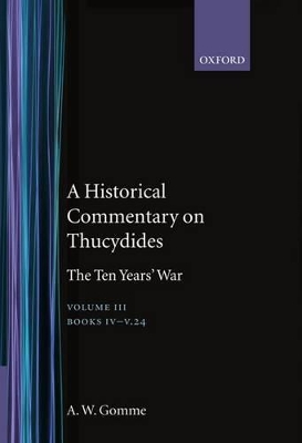 A A Historical Commentary on Thucydides by A. W. Gomme