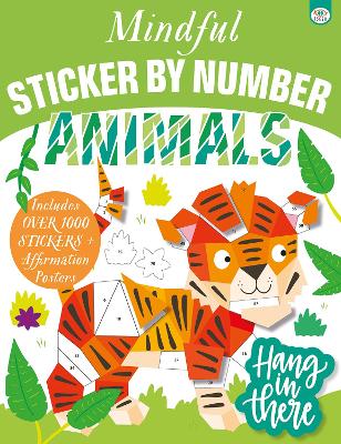 Mindful Sticker by Number Animals book