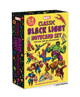 Marvel Classic Black Light Notecard Set: 24 Oversized Cards + Envelopes for Any and All Occasions book