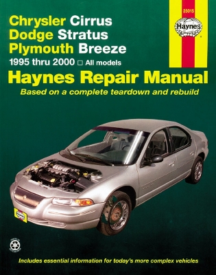 Chrysler Cirrus, Dodge Stratus, Plymouth Breeze Automotive Repair Manual book