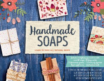 Handmade Soaps Kit: Learn to Make All-Natural Soaps - Includes everything you need to make over 20 soaps: 12 soap molds, 2 measuring spoons, 5 colors of glycerin, paper gift boxes, instruction book book