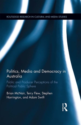 Politics, Media and Democracy in Australia: Public and Producer Perceptions of the Political Public Sphere by Brian McNair