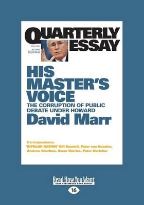 Quarterly Essay 26 His Master's Voice book