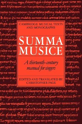 Summa Musice by Christopher Page