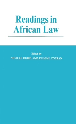 Readings in African Law book