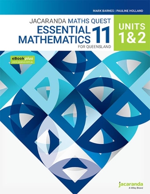 Jacaranda Maths Quest 11 Essential Mathematics Units 1&2 for Queensland eBookPLUS and Print book