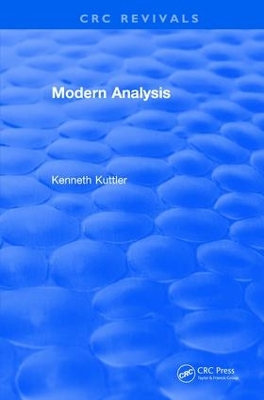 Modern Analysis (1997) by Kenneth Kuttler