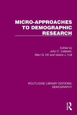 Micro-Approaches to Demographic Research book