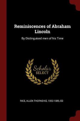 Reminiscences of Abraham Lincoln book