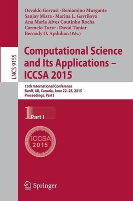 Computational Science and Its Applications -- ICCSA 2015 book