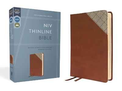 NIV, Thinline Bible, Leathersoft, Brown, Red Letter, Comfort Print book