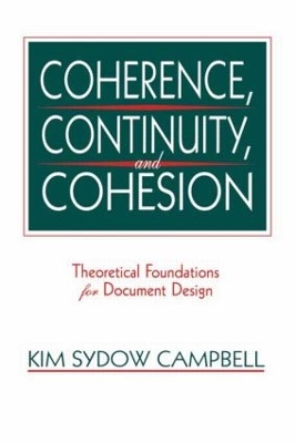 Coherence, Continuity and Cohesion by Kim Sydow Campbell