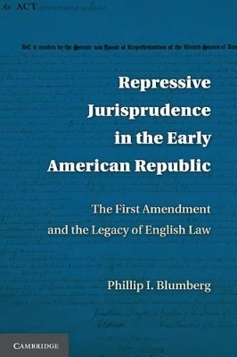 Repressive Jurisprudence in the Early American Republic book