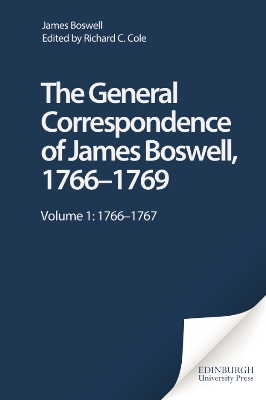 General Correspondence of James Boswell, 1766--1769 book