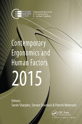 Contemporary Ergonomics and Human Factors 2015 book