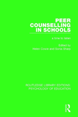 Peer Counselling in Schools by Helen Cowie