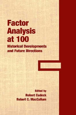 Factor Analysis at 100: Historical Developments and Future Directions book