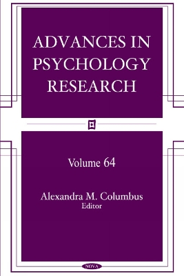 Advances in Psychology Research book