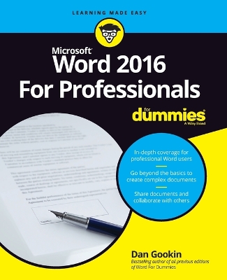Word 2016 for Professionals for Dummies book