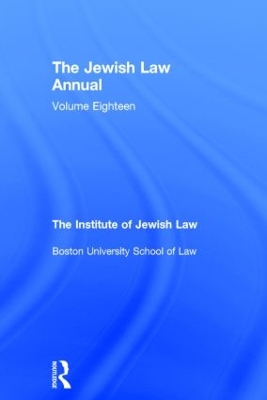 The Jewish Law Annual by Berachyahu Lifshitz