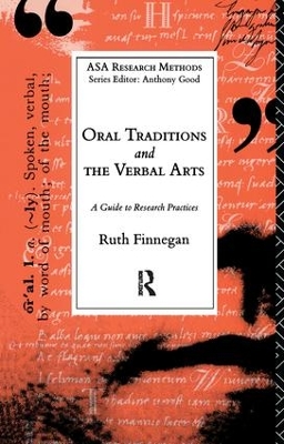 Oral Traditions and the Verbal Arts by Ruth Finnegan