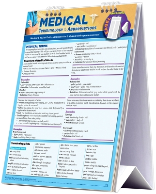 Medical Terminology & Abbreviations Desktop Easel Book: a QuickStudy Reference Tool for Students and Medical, Health & Administrative Fields book