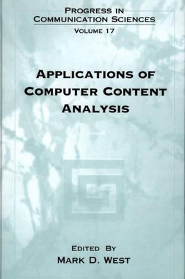Applications of Computer Content Analysis by Mark D. West