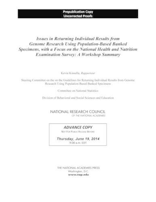 Issues in Returning Individual Results from Genome Research Using Population-Based Banked Specimens, with a Focus on the National Health and Nutrition Examination Survey book