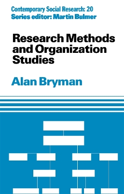 Research Methods and Organization Studies by Alan Bryman