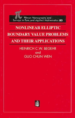 Nonlinear Elliptic Boundary Value Problems and Their Applications book