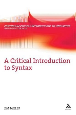 Critical Introduction to Syntax book