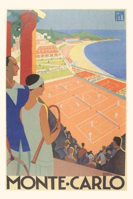 Vintage Journal Badminton Court, Monte Carlo Travel Poster book