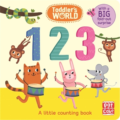 Toddler's World: 123: A little counting board book with a fold-out surprise book