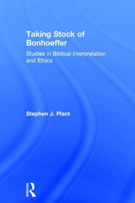 Taking Stock of Bonhoeffer book