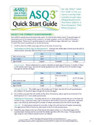 Ages & Stages Questionnaires (R) (ASQ-3 (TM)): Quick Start Guide (English) book