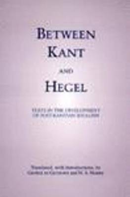 Between Kant and Hegel book