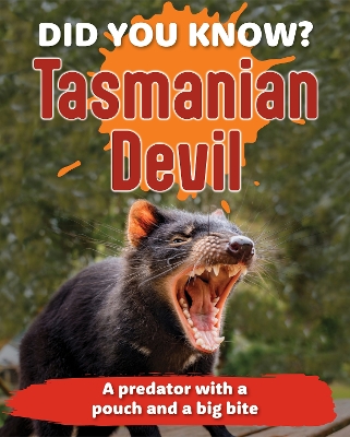Did You Know? Tasmanian Devil: A predator with a pouch and a big bite book