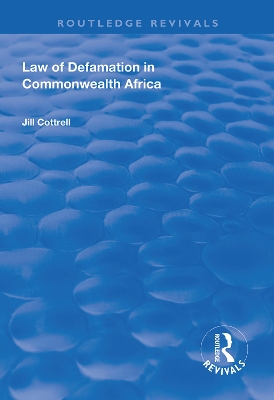 Law of Defamation in Commonwealth Africa book