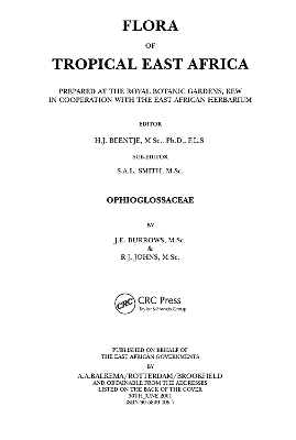 Flora of Tropical East Africa - Ophioglossaceae (2001) book