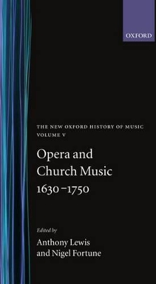The Opera and Church Music 1630-1750 book
