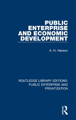 Public Enterprise and Economic Development book
