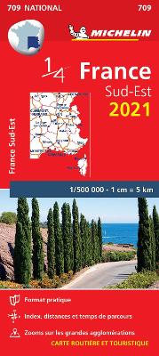 Southeastern France 2021 - Michelin National Map 709: Maps book