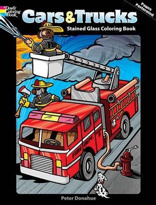 Cars and Trucks Stained Glass Coloring Book book
