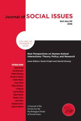 New Perspectives on Human-animal Interactions - Theory, Policy and Research book